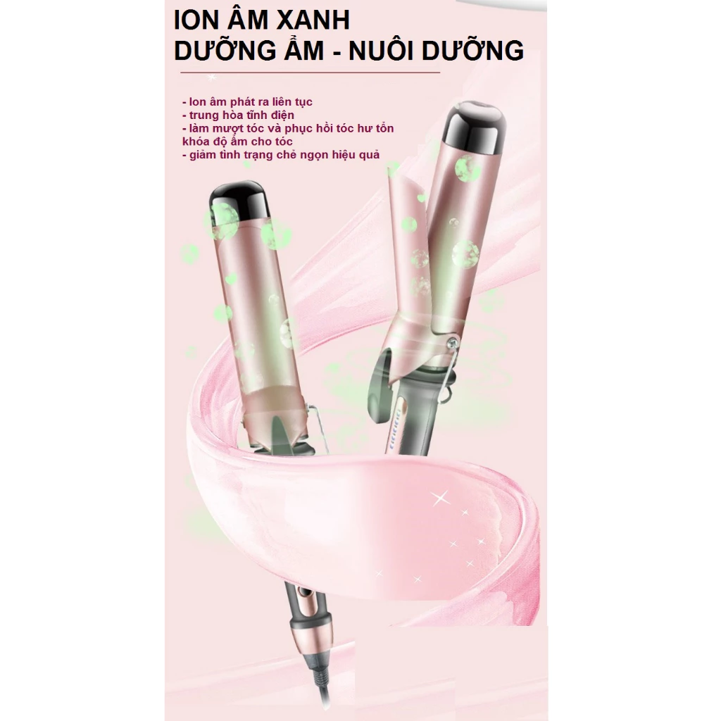 Máy Uốn Trục Phủ Protein Cung Cấp Ion Bảo Vệ Tóc Size 40mm Kemei Km 1717 - Ảnh 6