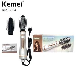 Lược Điện Sấy Kemei Xoay 360 Độ Có 2 Đầu Tạo Kiểu Kemey Km 8024 - Ảnh 3