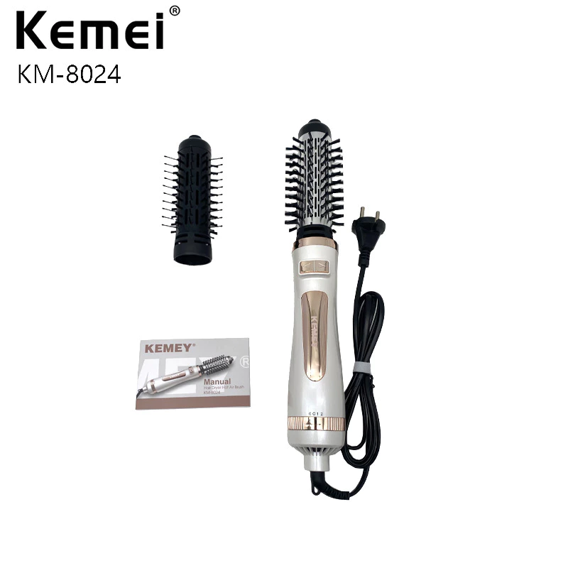 Lược Điện Sấy Kemei Xoay 360 Độ Có 2 Đầu Tạo Kiểu Kemey Km 8024 - Ảnh 5