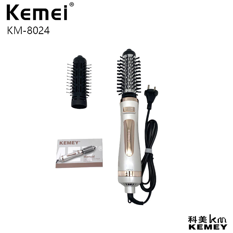 Lược Điện Sấy Kemei Xoay 360 Độ Có 2 Đầu Tạo Kiểu Kemey Km 8024 - Ảnh 7