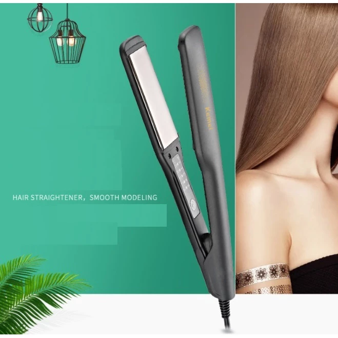 Máy Duỗi Tóc Chỉnh Nhiệt Bảo Vệ Giúp Mượt Tóc kemei Km 2518 - Ảnh 4