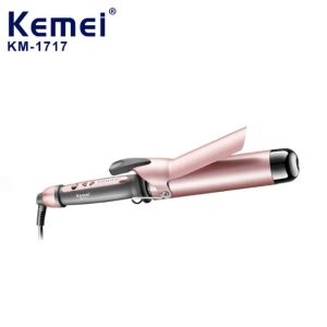 Máy Uốn Tóc Trục Siêu To Size 40 Phủ Ceramic Cao Cấp Màn Hình LCD Kemei Km 1717 - Hàng Chính Hãng